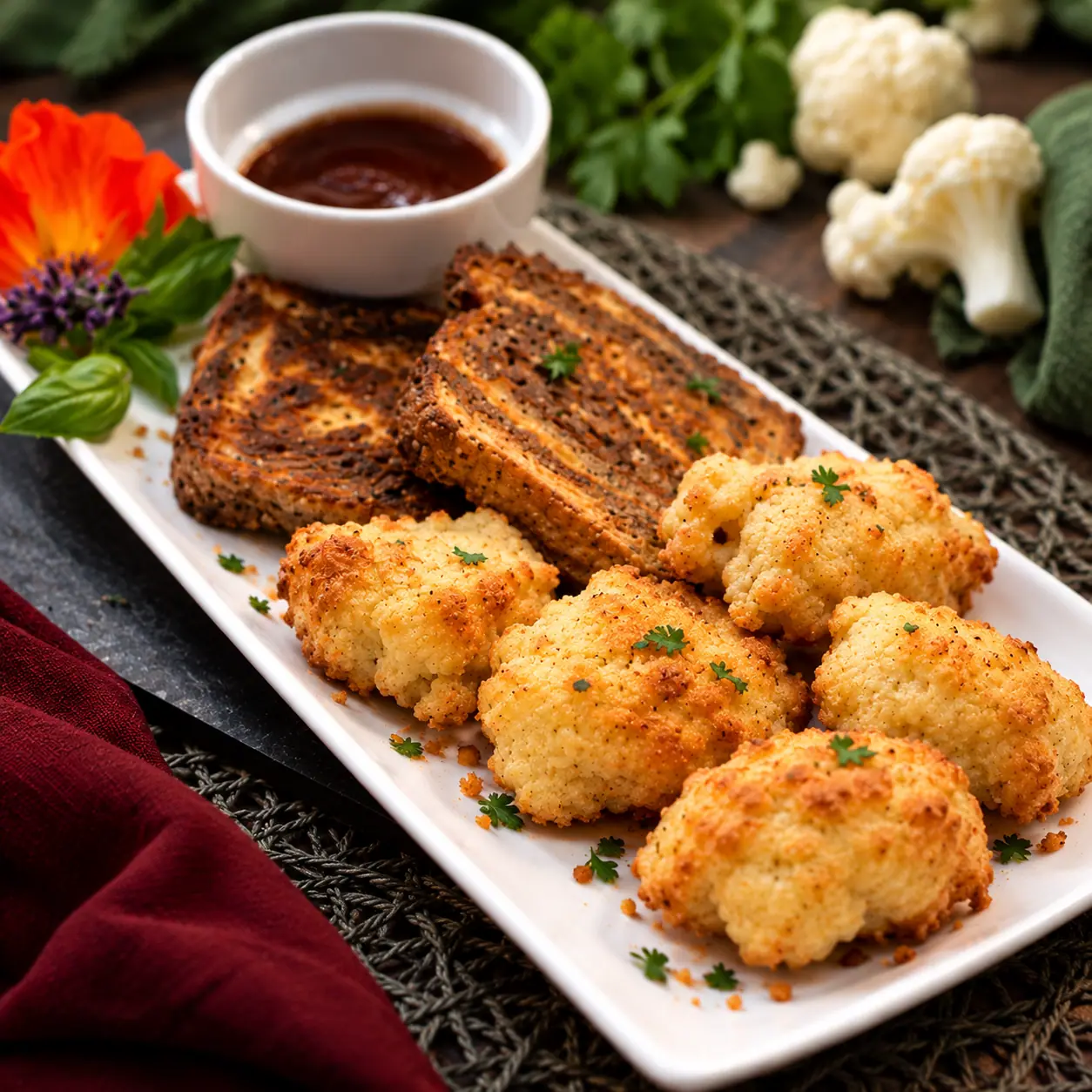 Keto Blumenkohl Nuggets Keto Gemuese knusprig KetoChameleons 1 Scotch Eggs sind ein britisches Gericht. Sie bestehen aus Ei, Bratwurst und Panade, sind einfach und wahnsinnig lecker.