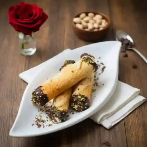 Keto-Cannoli, italienisch, Waffelröllchen, Waffeln gefüllt, KetoChameleons