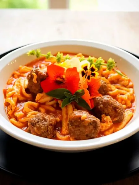 Herzhafte Keto-Spaghetti mit saftigen Fleischbällchen – High Protein Genuss ohne Reue 5 Herzhafte Keto-Spaghetti mit saftigen Fleischbällchen – High Protein Genuss ohne Reue Keto Gabel Spaghetti Tomate Fleischbällchen