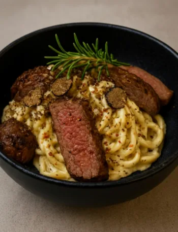 Keto Nudeln mit schwarzem Trüffel und Steak – Hühnernudeln in einer aromatischen, cremigen Soße 19 Keto Nudeln mit schwarzem Trüffel und Steak – Hühnernudeln in einer aromatischen, cremigen Soße Keto Hühnernudeln Mit Trüffel und Steak