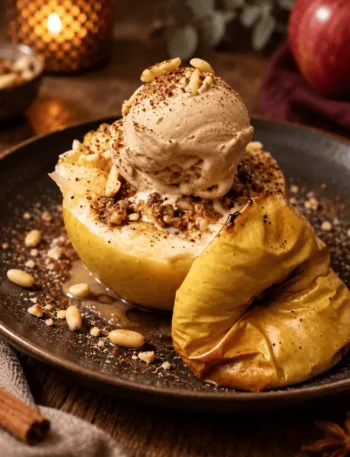 Keto Bratapfel, Eis, Kaiser-Alexander, Keto Apfel, Marzipan Eis, Dessert, Herbst, Keto Dessert, KetoChameleons
