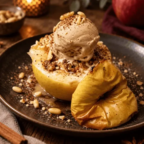 Keto Bratapfel, Eis, Kaiser-Alexander, Keto Apfel, Marzipan Eis, Dessert, Herbst, Keto Dessert, KetoChameleons