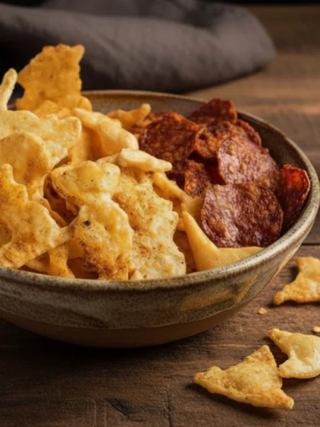 Keto Chips, Cheese Pops und Salami Chips