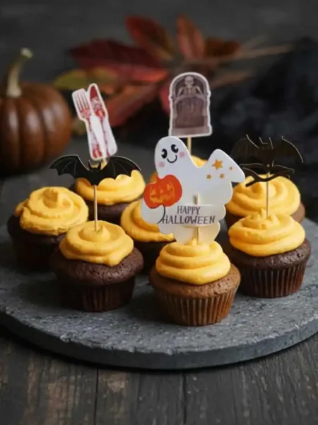 Keto Halloween Cupcakes