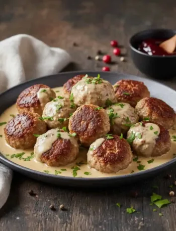 Schwedische Keto Köttbullar – saftige High-Protein Fleischbällchen in cremiger Soße 14 Schwedische Keto Köttbullar – saftige High-Protein Fleischbällchen in cremiger Soße Keto Köttbullar