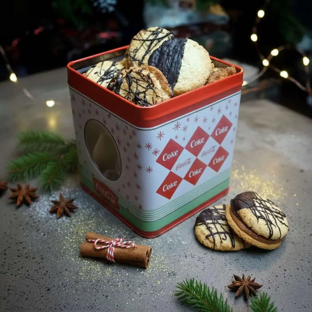 Keto Mürbeteig Plätzchen mit Pistazien Nougat