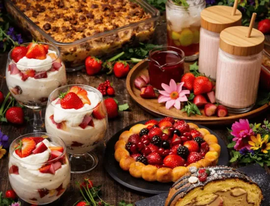 Keto Beeren und Rhabarber