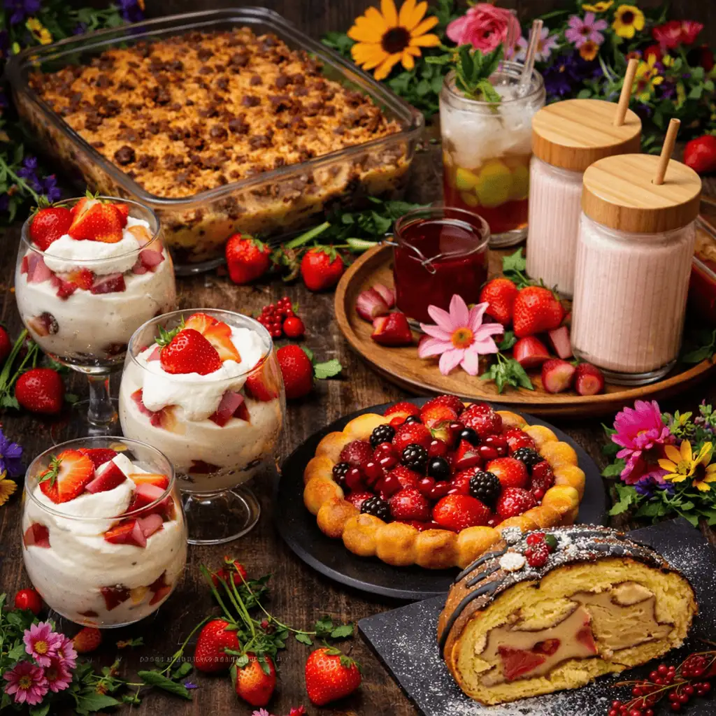 Keto Beeren und Rhabarber