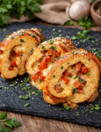 Keto Hühnchen Roulade