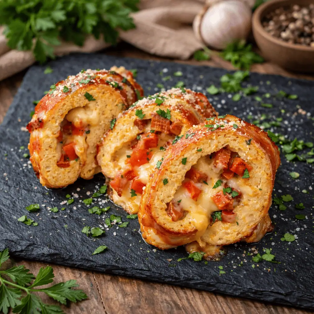 Keto Hühnchen Roulade