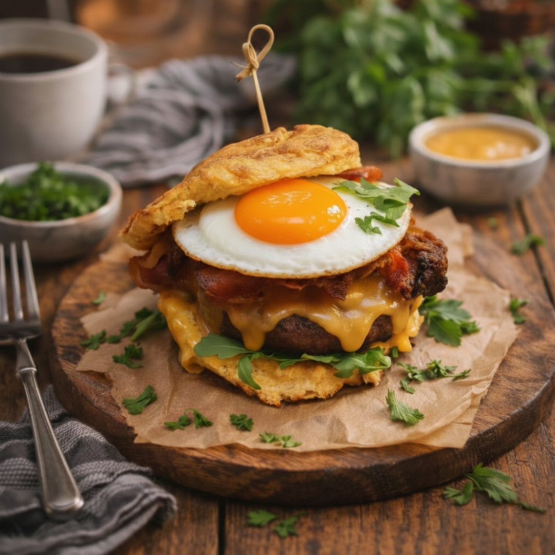 Keto Frühstücksburger