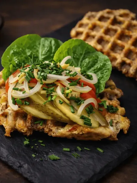 Keto Cheeseburger Waffeln KetoChameleons