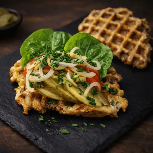 Keto Cheeseburger Waffeln KetoChameleons