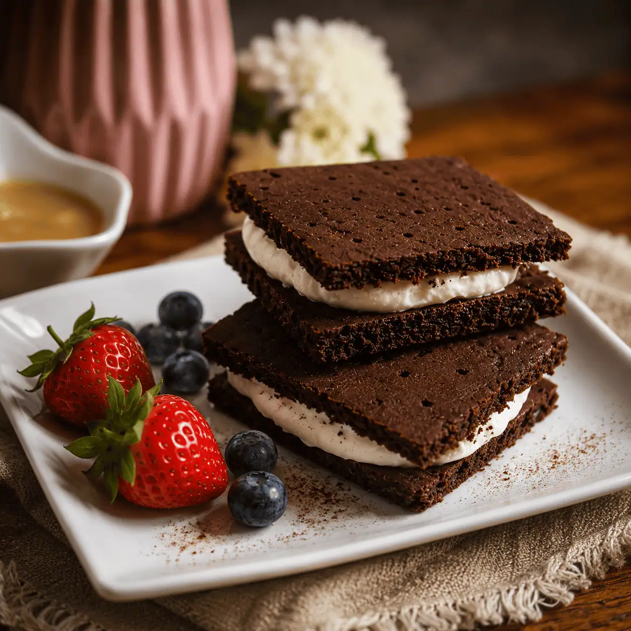 Keto Eis Sandwich, Eis Kuchen, KetoChameleons