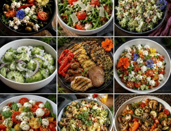 Keto Salate, Gemüse, Beilage, Grillbeilage, Beilage zum Grillen, Sammlung, Beste, KetoChameleons