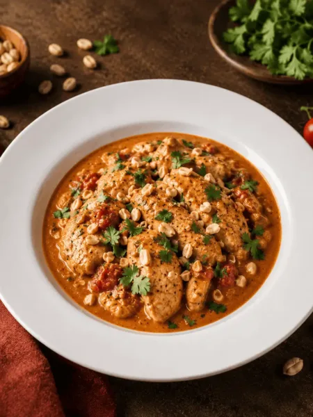Poulet Mafé, Erdnuss Hähnchen, Erdnusssoße, Keto, west Afrika, Elfenbeinküste, WM Gericht, KetoChameleons(1)