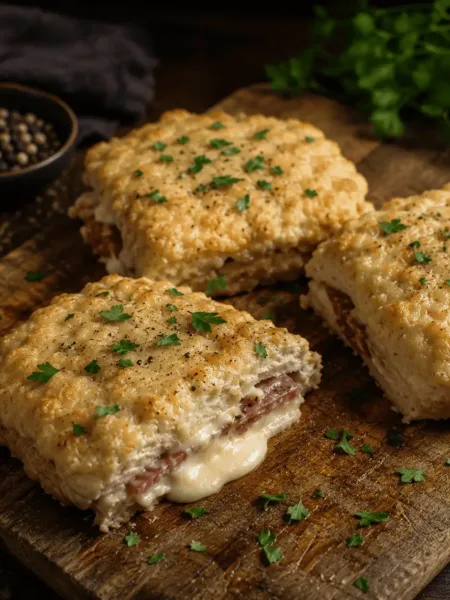 XXL Hähnchen Cordon Bleu, Schnitzel, Keto, gefüllt, XXL Nugget, Camembert, Salami, KetoChameleons