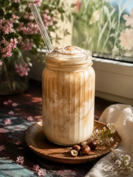 Keto Eiskaffee, Haselnuss Eiskaffee, Eiskaffee, KetoChameleons