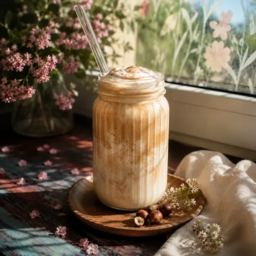 Keto Eiskaffee, Haselnuss Eiskaffee, Eiskaffee, KetoChameleons