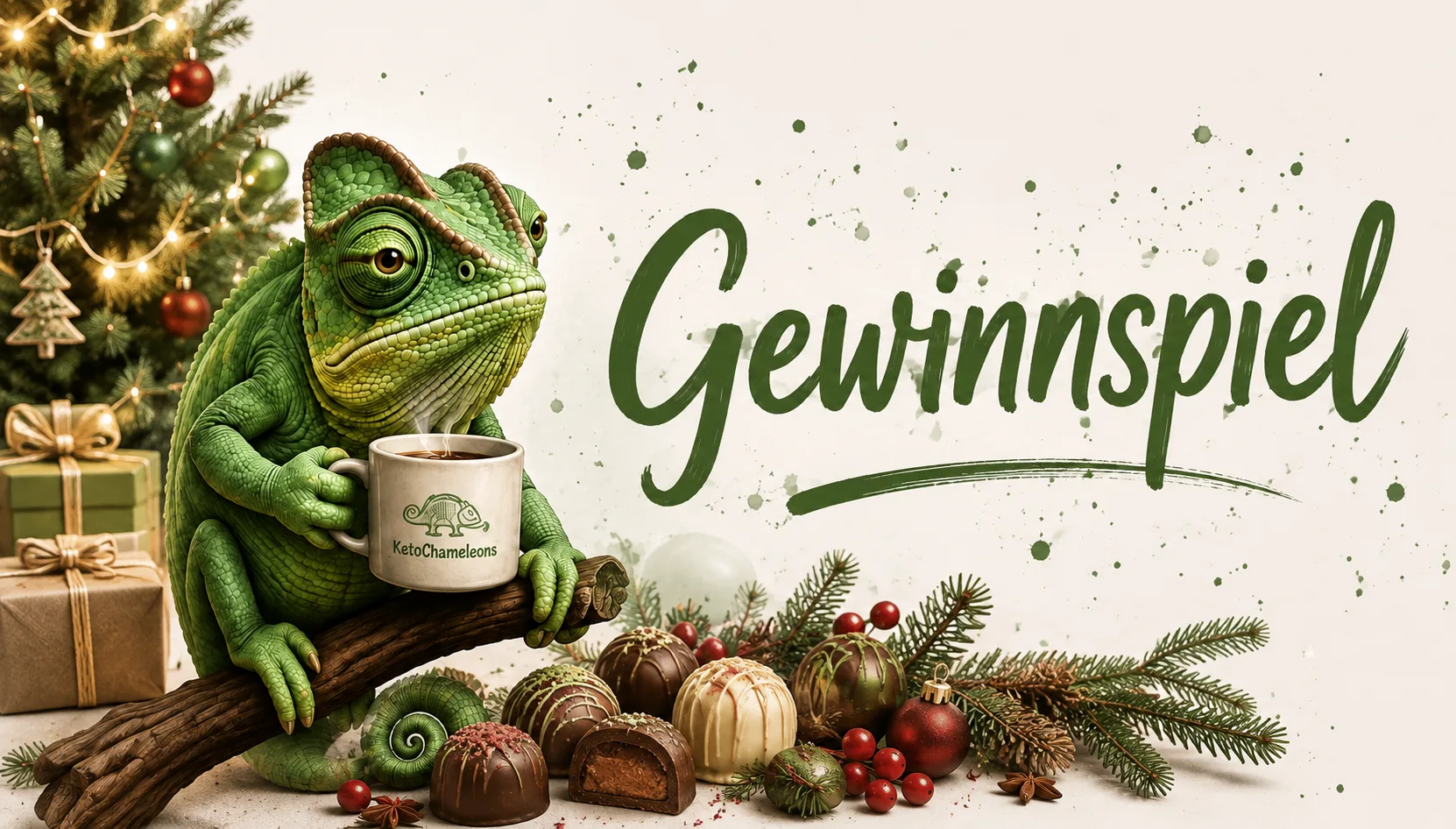 Gewinnspiel Popup, KetoChameleons, Weihnachten 2026
