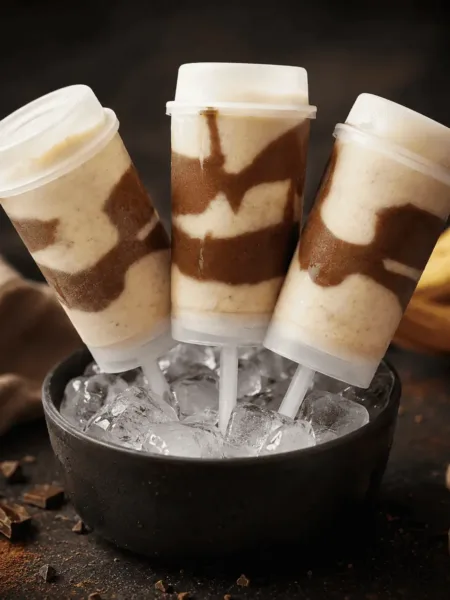 Banana Split, Keto Eis, Banane Schoko Eis, Eis am Stiel, Eiscreme, Eis zum Schieben, Eis ohne Eismaschine, Bananen Eis, KetoChameleons
