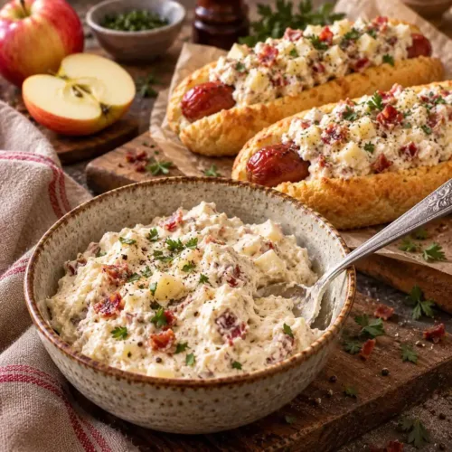 Keto Apfel Bacon Dip, Dip, Kaiser-Alexander Apfel, Speck, Ricotta, Lowcarb, Soße, KetoChameleons