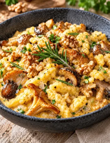 Keto Nudelpfanne, Keto Nudeln, Pilze, Herbst, Kürbis, Spätzlepfanne, Keto Kochen, Walnuss, Rosmarin, Ziegenkäse, HighProtein, KetoChameleons